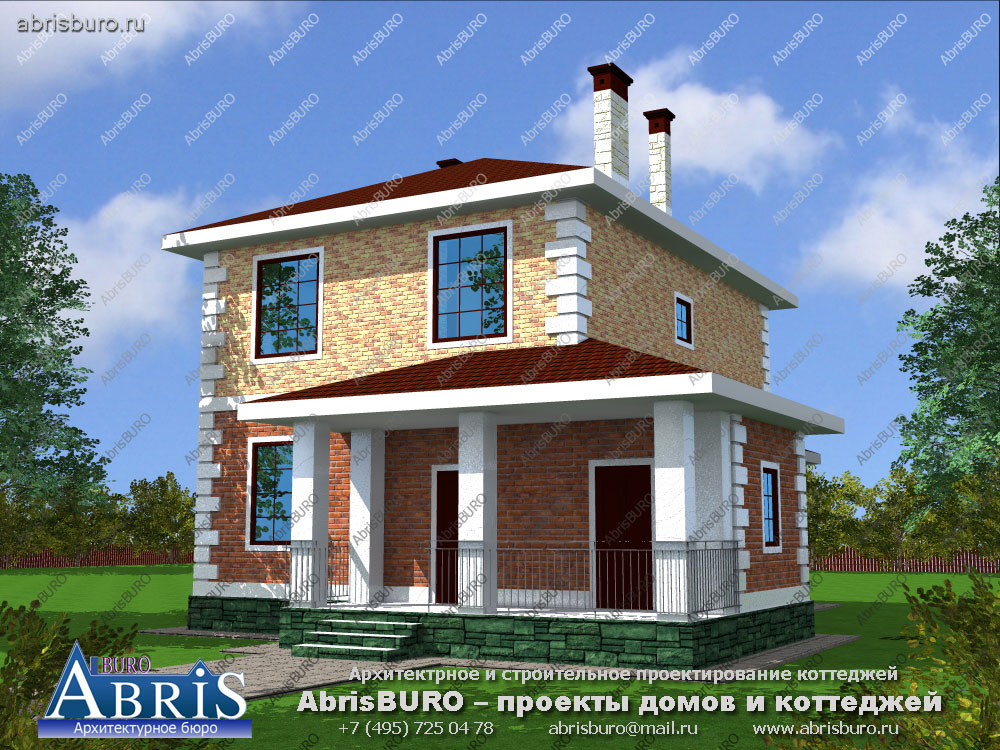 Проект дома с свайно-плитным фундаментом K1019-126