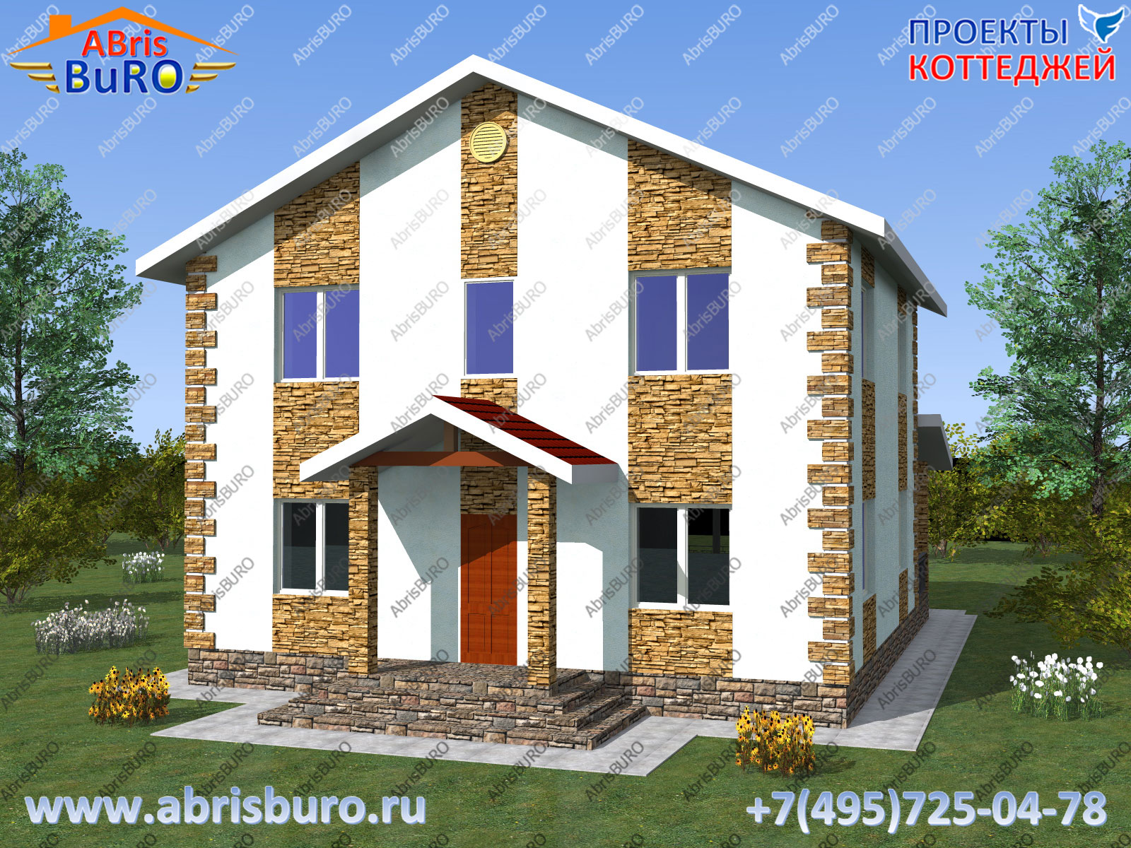 Проект двухэтажного дома K1162-148