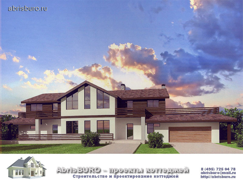 Популярный проект дома К80-490 на сайте архитектурной фирмы AbrisBURO.ru - ПРОЕКТЫ КОТТЕДЖЕЙ