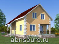 Проект односемейного индвидуального жилого дома с мансардой K1135-121 общей площадью 130 м2