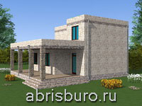 Проект двухэтажного дома с плоской крышей K1143-119 общей площадью 119,3 м2 и габаритными размерами 13,0 х 11,0 м
