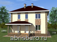 Проект двухэтажного дома с крыльцом и террасой K1151-139 общей площадью 139,0 м2