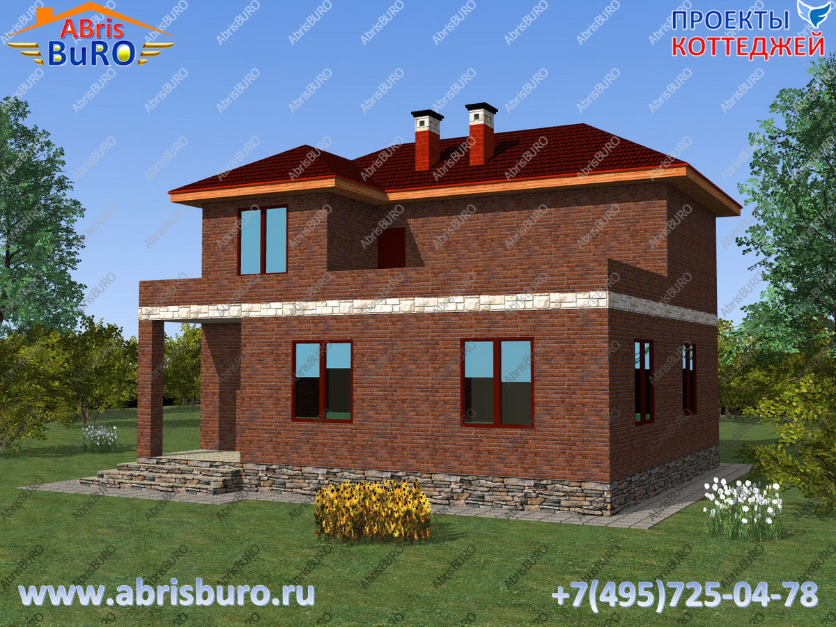 Проект двухэтажного дома K1163-119