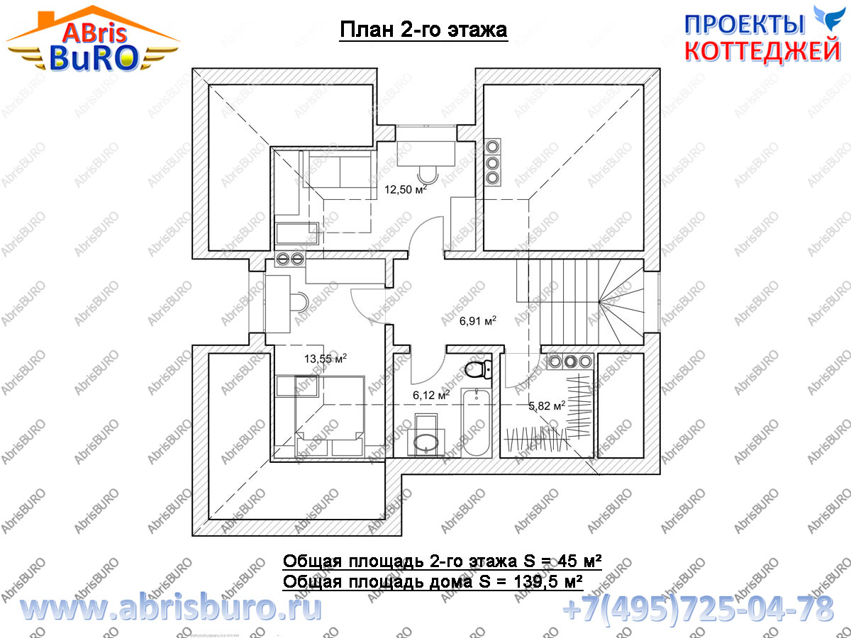 План 2-го этажа дома
