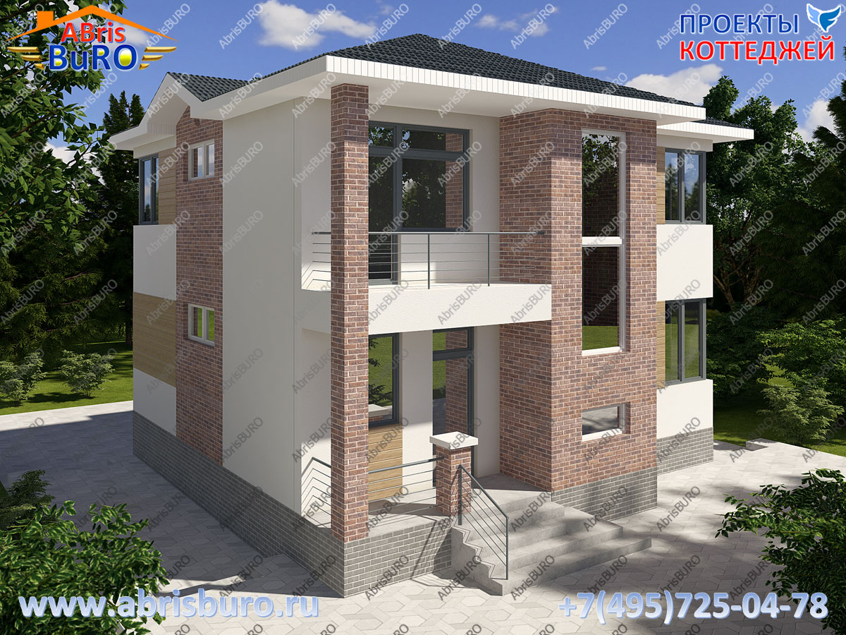 Проект двухэтажного дома K1175-140