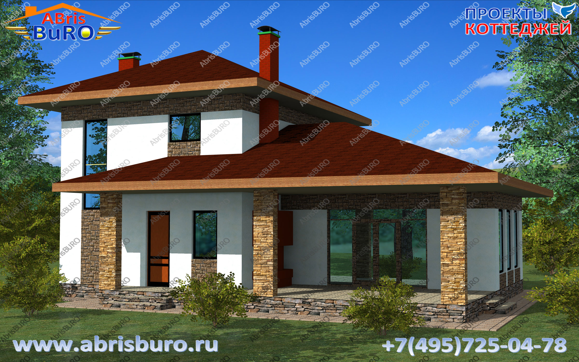 Проекты домов и коттеджей с бассейном на сайте www.abrisburo.ru. 