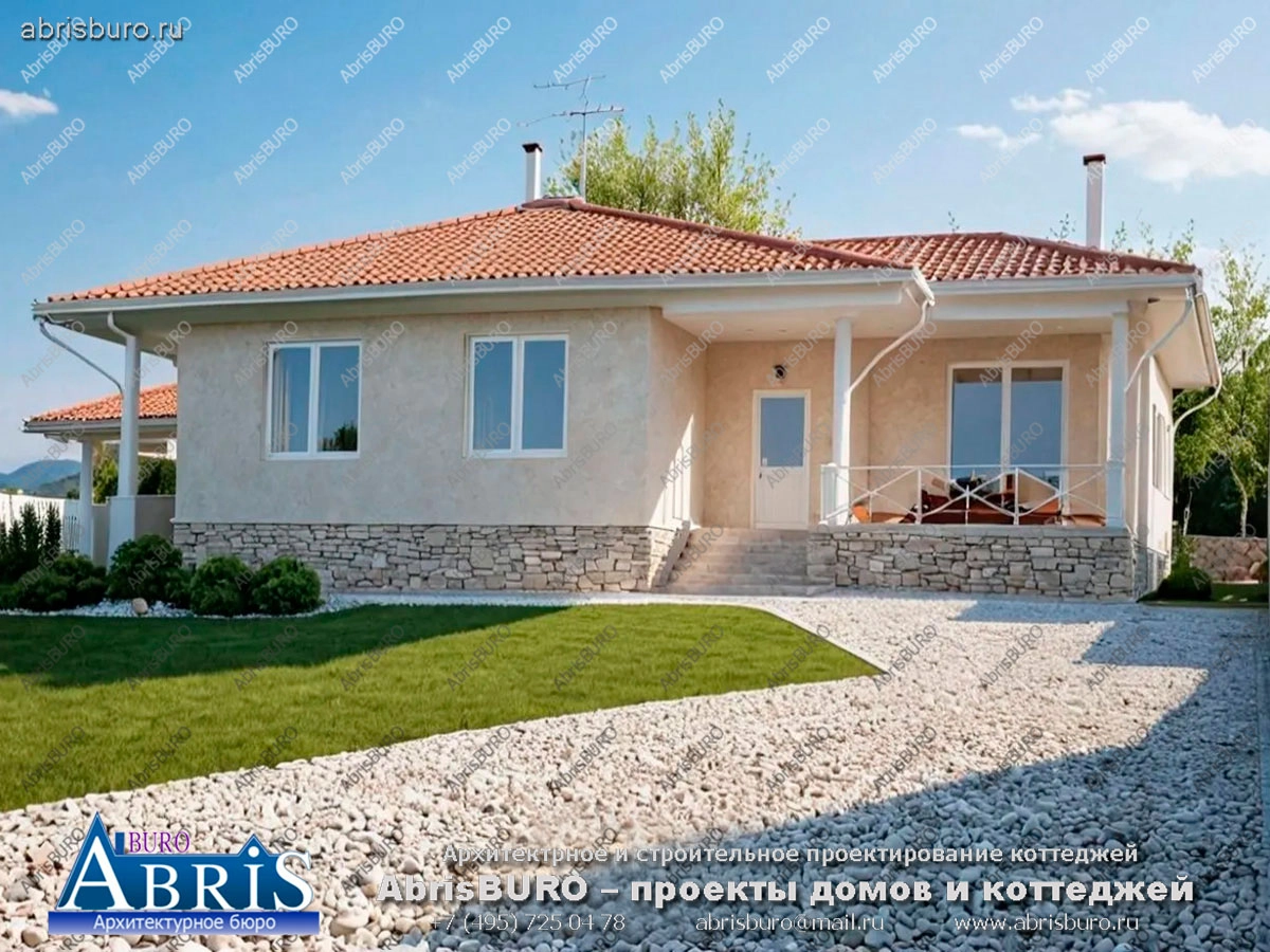 Проект одноэтажного частного жилого дома K1224-114