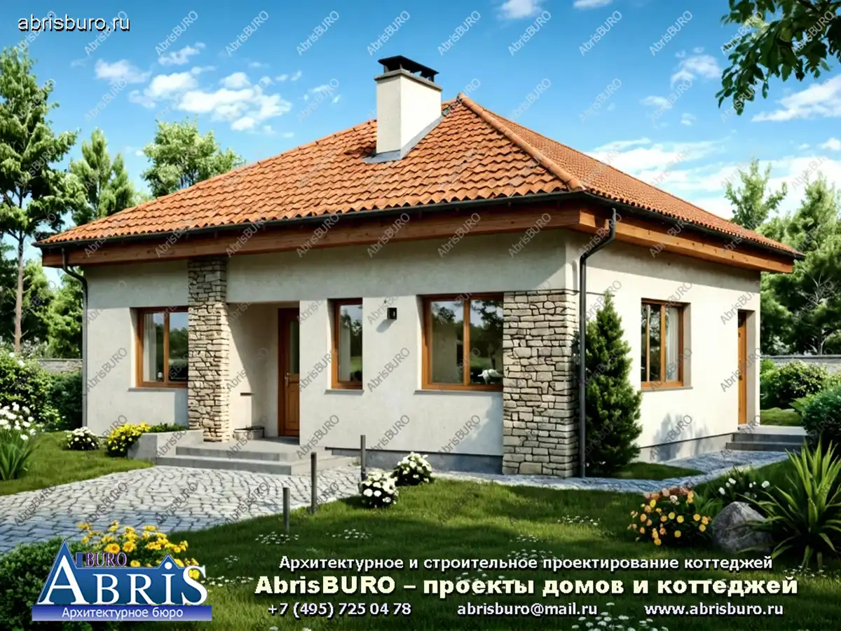 Проект одноэтажного дома K1228-122