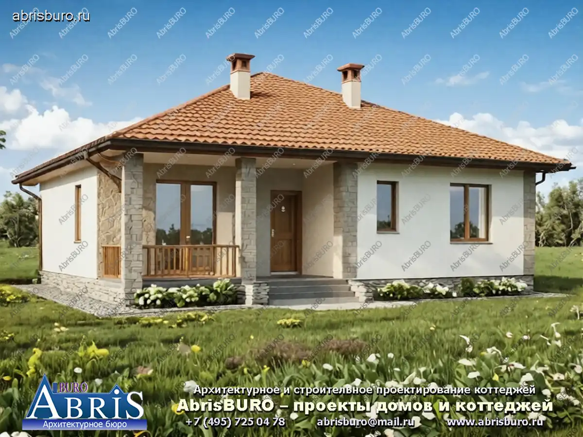 Проект двухэтажного дома K1238-104