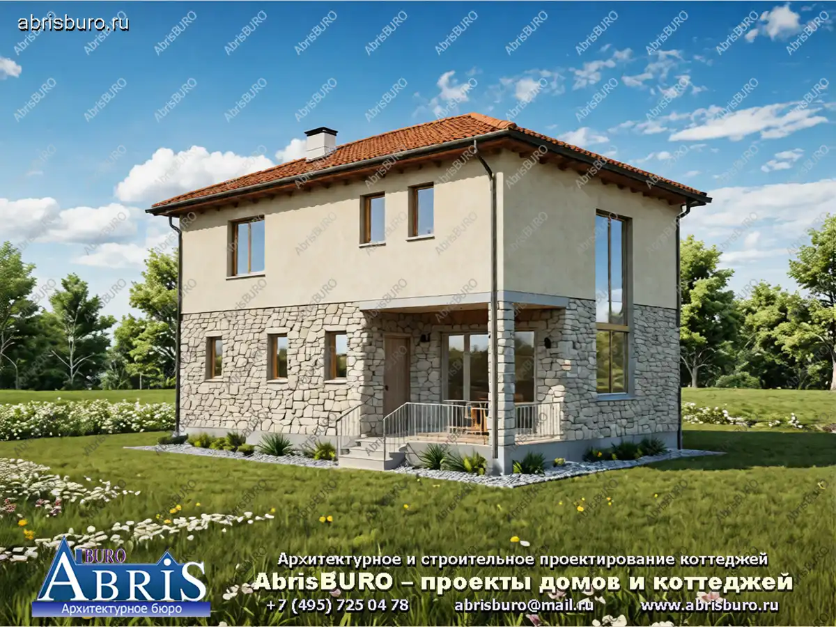 Проект двухэтажного дома K1242-116