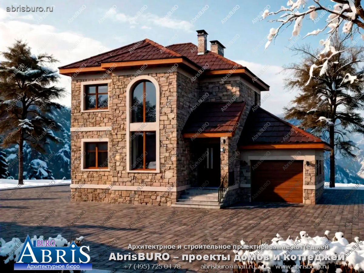 Главный фасад коттеджа