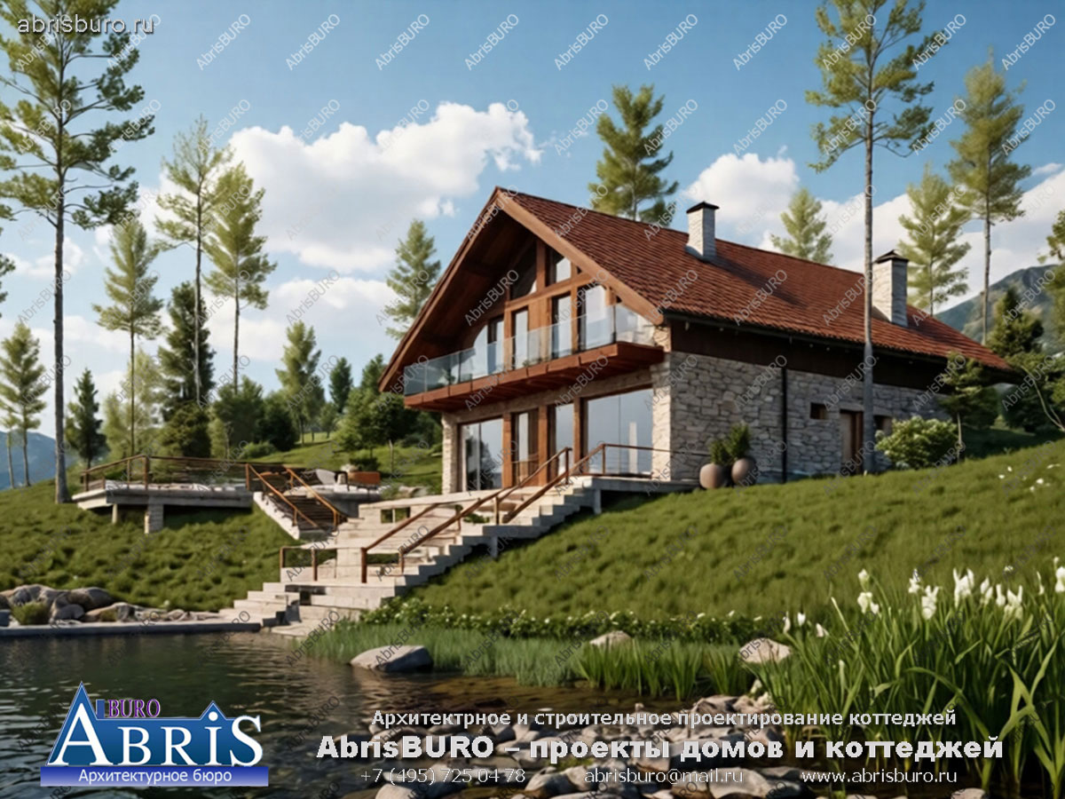 Главный фасад коттеджа