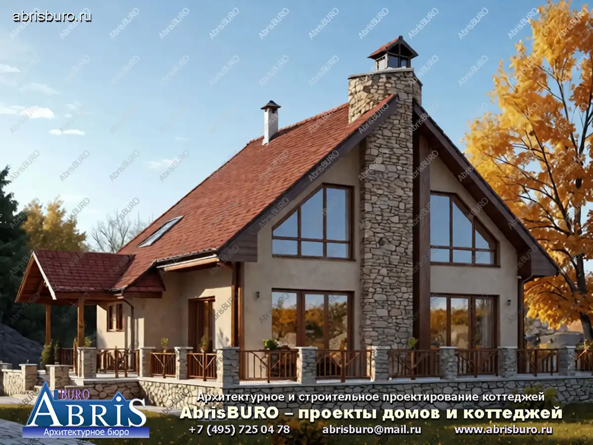 Главный фасад коттеджа