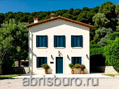 K1272-140 Проект двухэтажного дома с щипцовой крышей и 5 спальнями