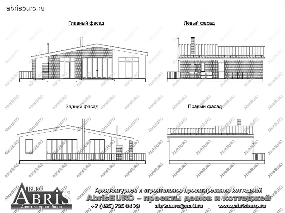 Фасады коттеджа