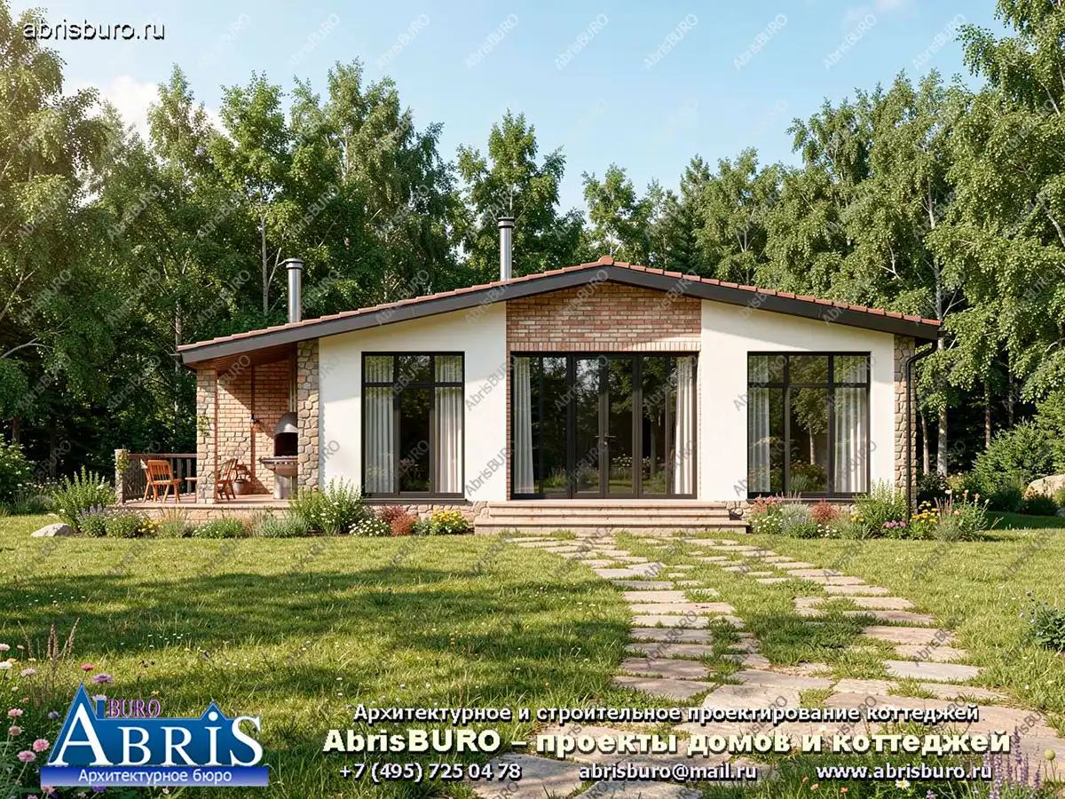 Главный фасад коттеджа