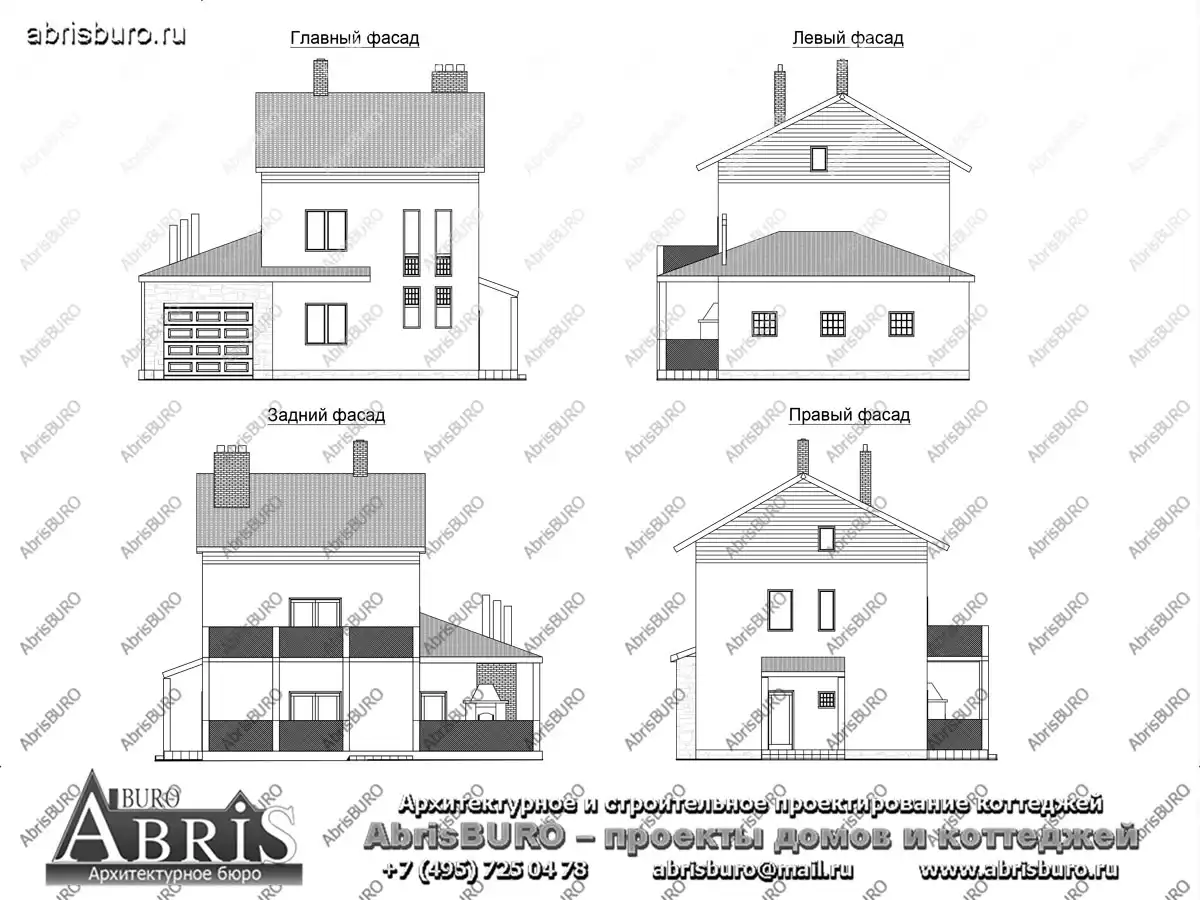 Фасады коттеджа