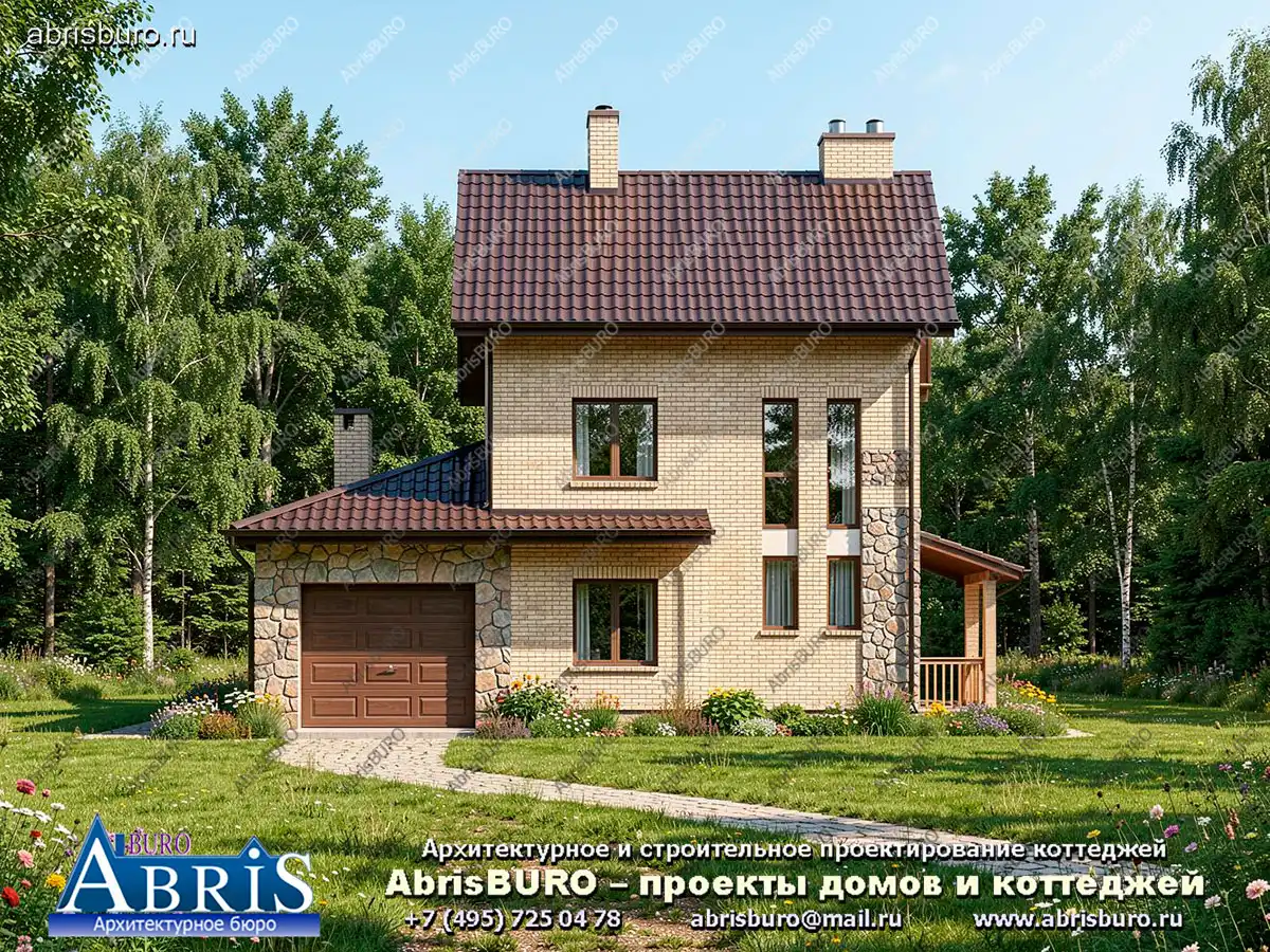 Главный фасад коттеджа