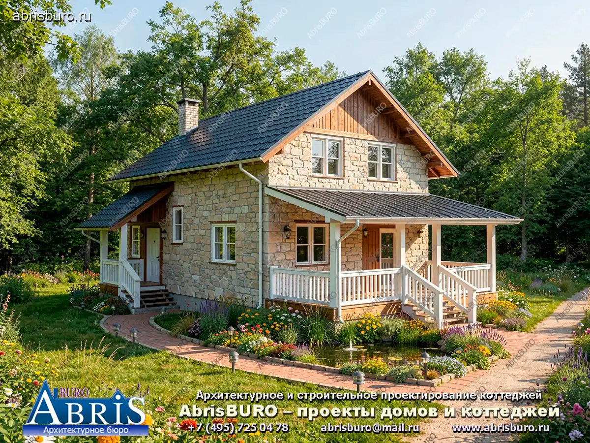 Главный фасад коттеджа