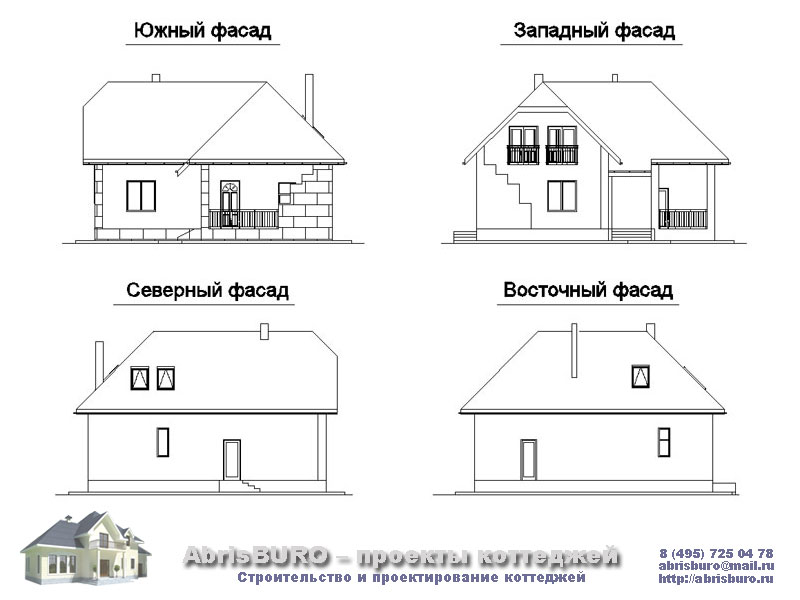 Фасады коттеджа
