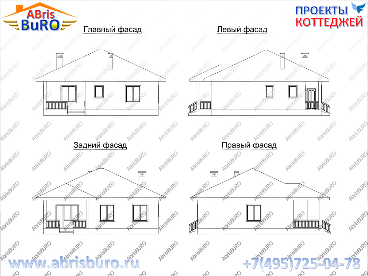 Фасады коттеджа