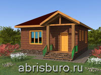 Проект одноэтажного деревянного дома K0142-52