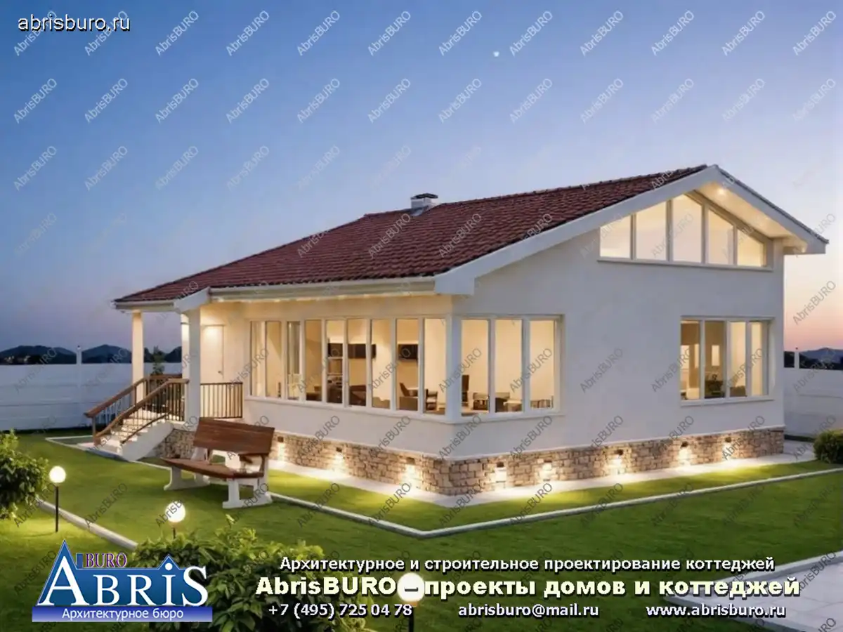 Главный фасад гостевого дома (Вид справа)