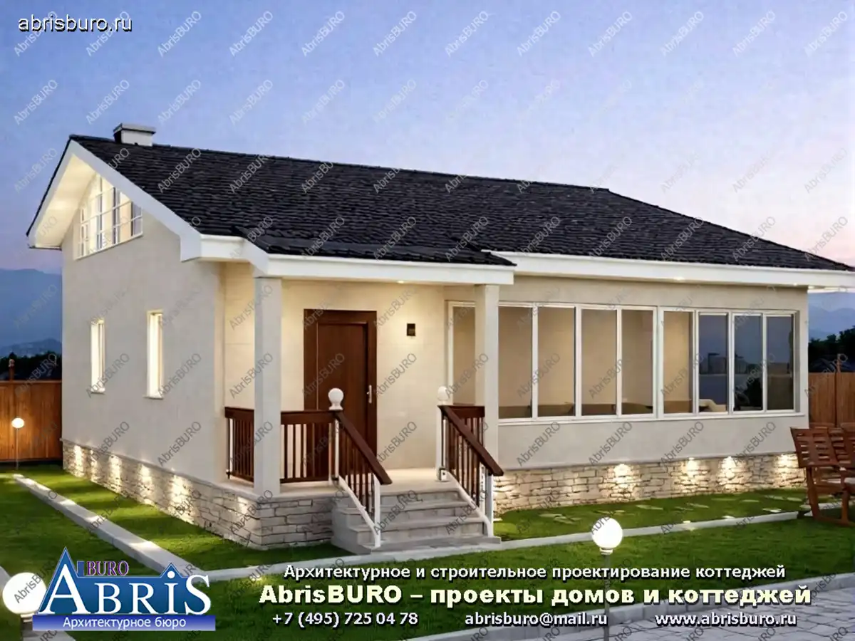 Главный фасад гостевого дома (Вид слева)