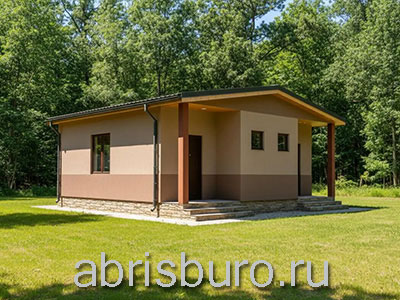 Блокированный домик K0239-43 с двумя отдельными входами, общей площадью 43,18 м2