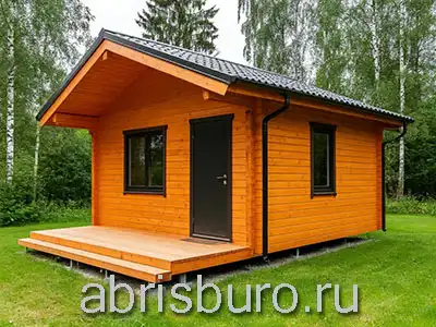 K0245-24 Проект одноэтажной деревянной бани с комнатой отдыха