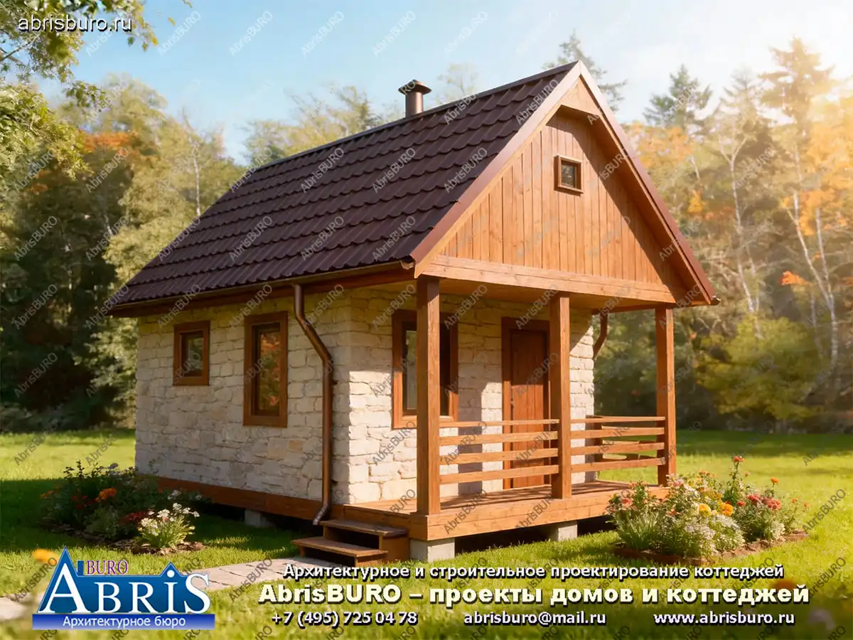 Главный фасад бани