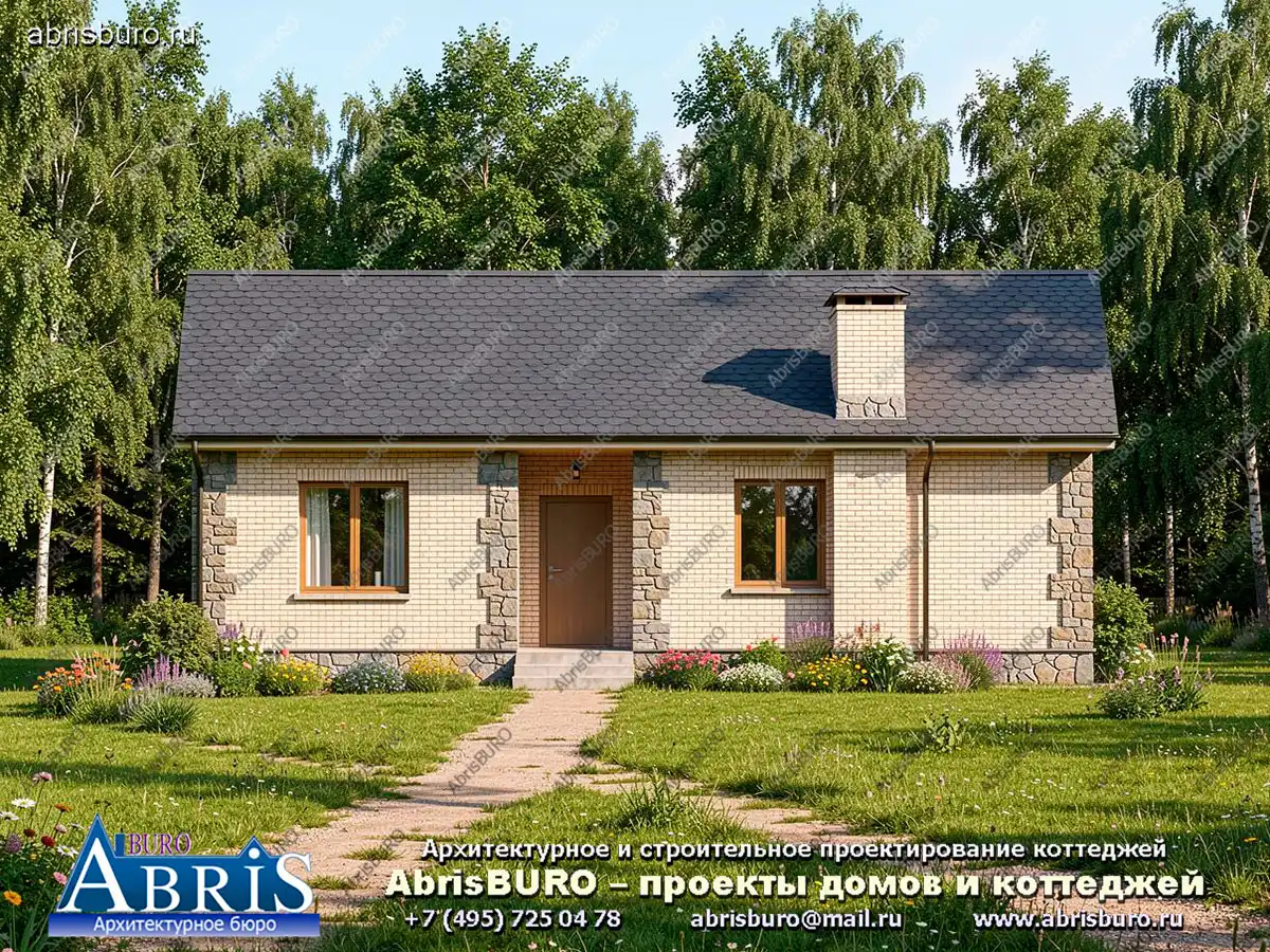 Главный фасад коттеджа