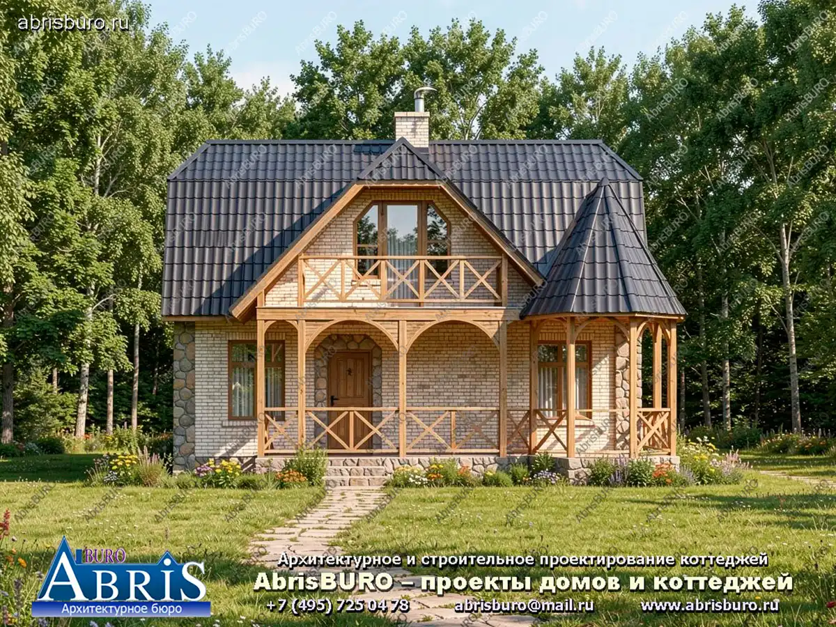 Главный фасад коттеджа