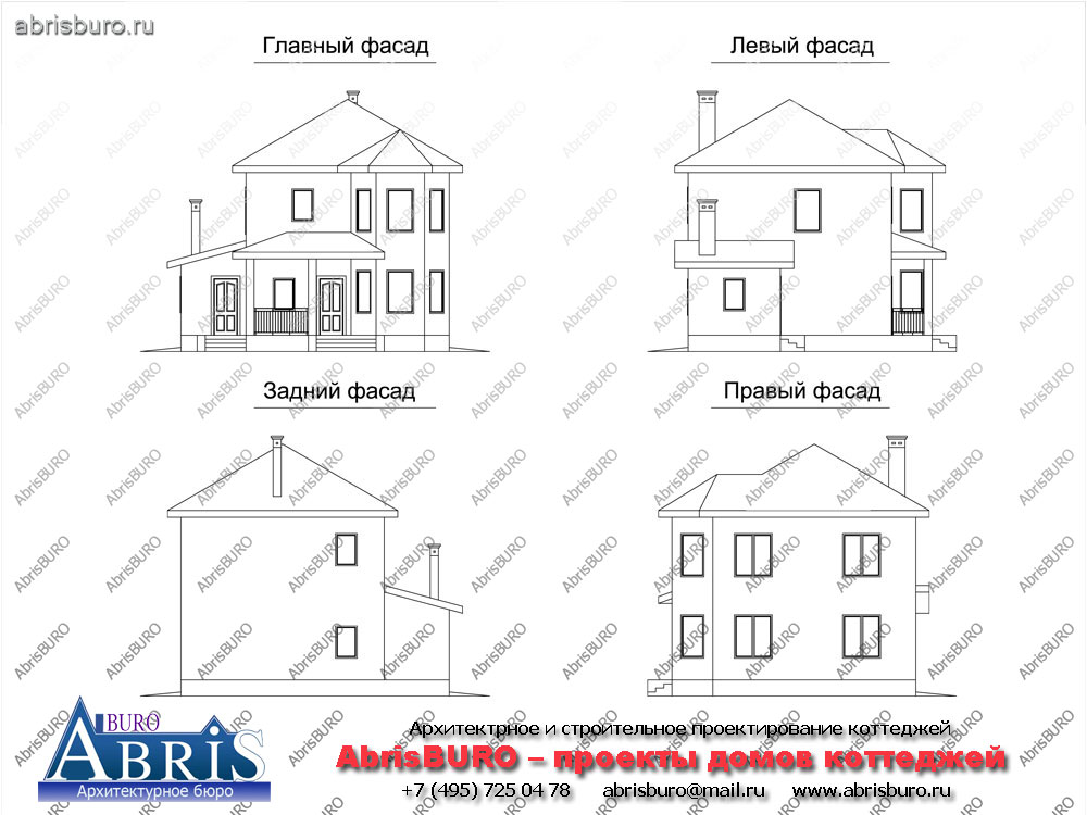 Фасады коттеджа