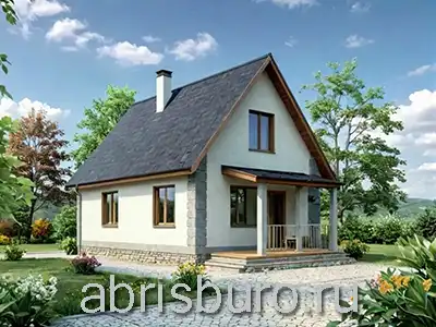 Проект компактного деревянного дома K001-83 с габаритными размерами 10,3x6,0 м, общей площадью 83,1 м2