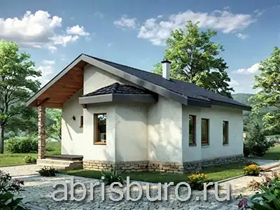 Проект бани с купелью, хамамом и комнатой отдыха K006-87 с габаритными размерами 9,9х12,8 м, общей площадью 89,1 м2