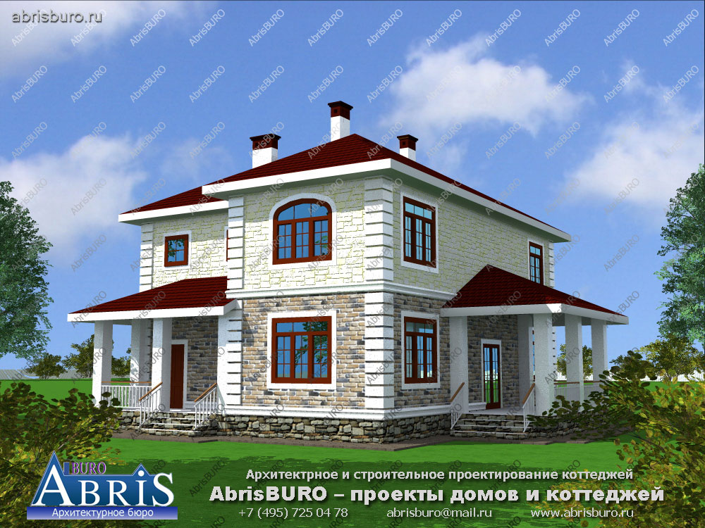 Главный фасад коттеджа