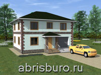 K1650-153 Проект двухэтажного загородного дома с встроенным гаражом общей площадью 153,1 м2