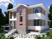 K1670-171 Проект дома в современном стиле с балконом, крытой верандой и зоной барбекю общей площадью 171,0 м2