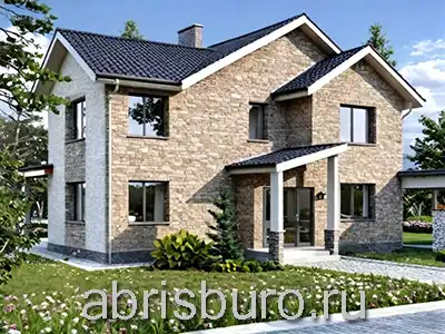 K1752-165 Проект 2-х этажного коттеджа с тремя спальнями, комнатой отдыха, террасой и многощипцовой крышей общей площадью 165,38 м2 и габаритными размерами 13,18 х 11,88 м.