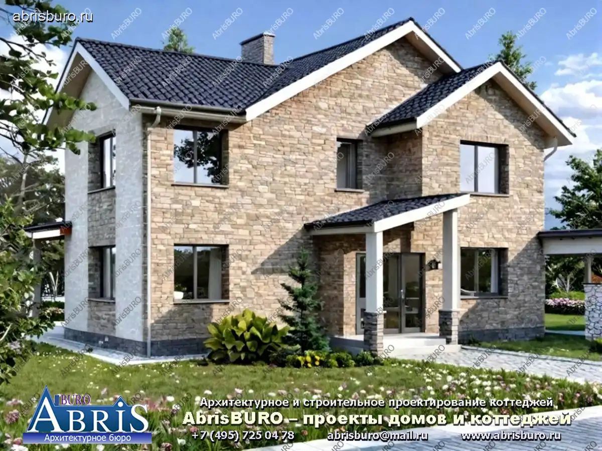 K1752-165 Проект 2-х этажного коттеджа