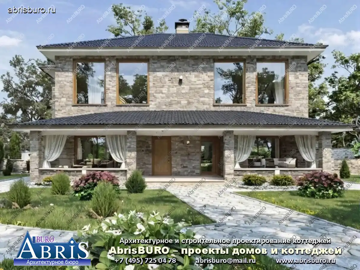 K1754-199 Проект 2-х этажного коттеджа