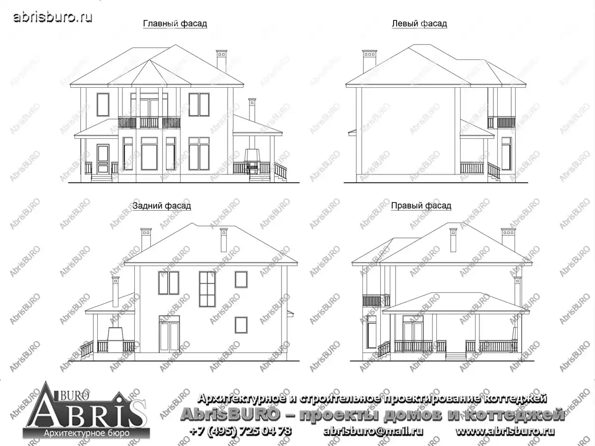 Фасады коттеджа