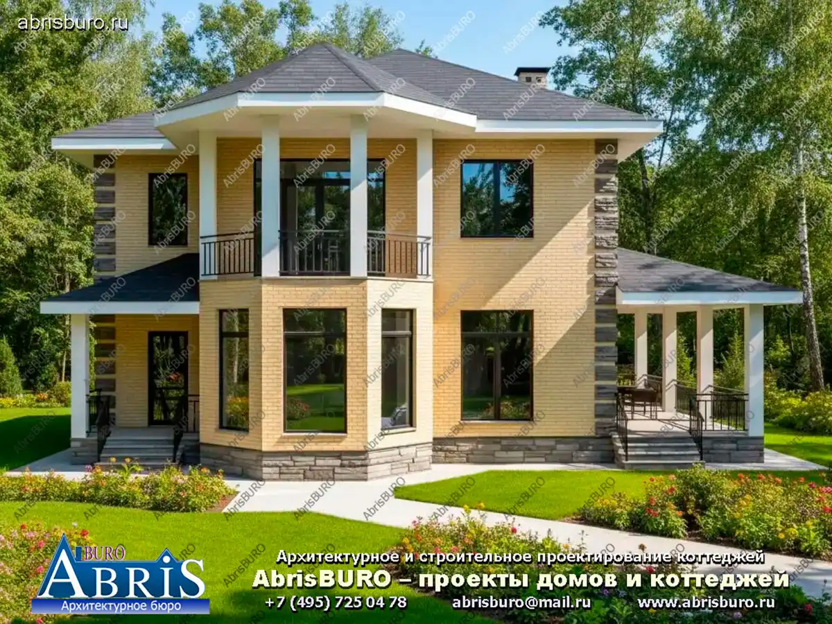 Главный фасад коттеджа