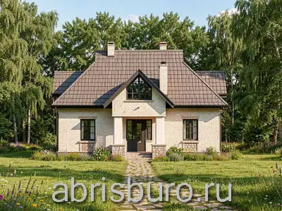 K1773-178 K1773-178 Проект двухэтажного мансардного коттеджа с камином и 4 спальнями