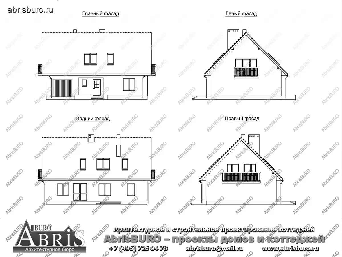 Фасады коттеджа