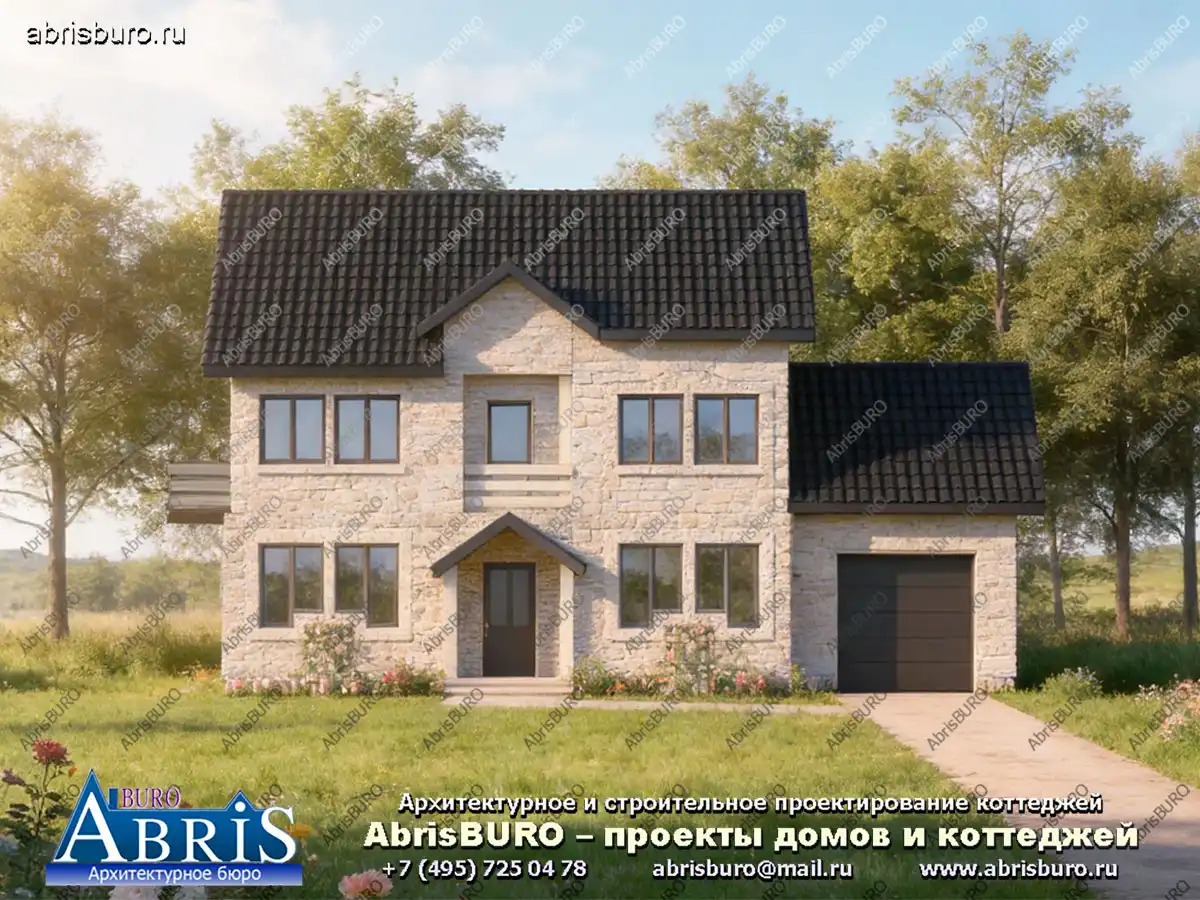 Главный фасад коттеджа