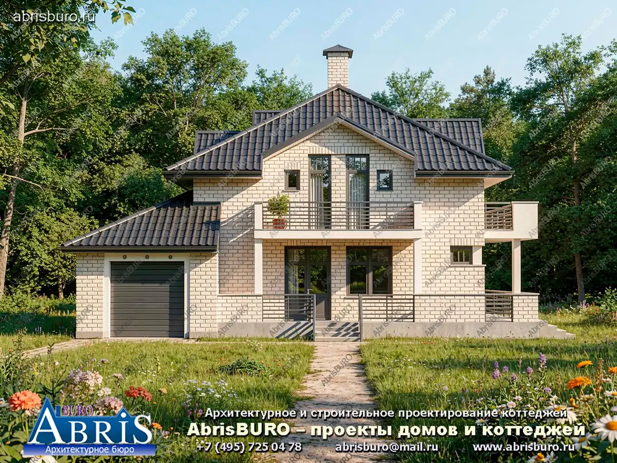 Главный фасад коттеджа