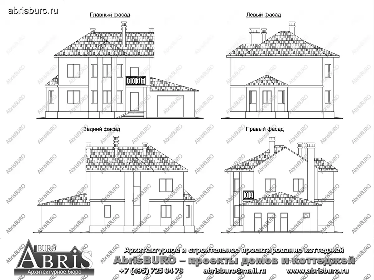 Фасады коттеджа