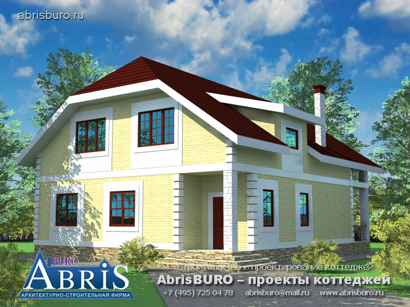 Проект дома из арболита с планировкой K2005-207